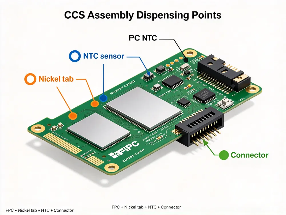 CCS dispensing,FPC dispensing,EV battery module dispensing